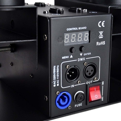 Máquina de lanzador de confeti electrónico de 4 cabezas de 120W con control DMX para cañón de confeti de boda y cumpleaños