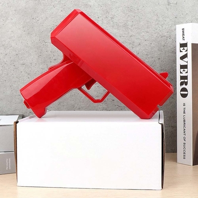 Decoración de fiesta cumpleaños Cañón en efectivo Spray de plástico real Dispersor Pistola Oro juguete Dólar dinero Arma para artículos de fiesta
