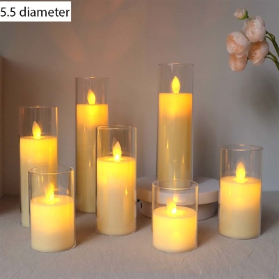 Velas de pilar LED de plástico sin llama personalizadas para la ocasión del Día del Padre