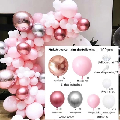 Pink Blue Latex Balón Arco Kit Set boda fiesta de cumpleaños decoración de globos conjunto