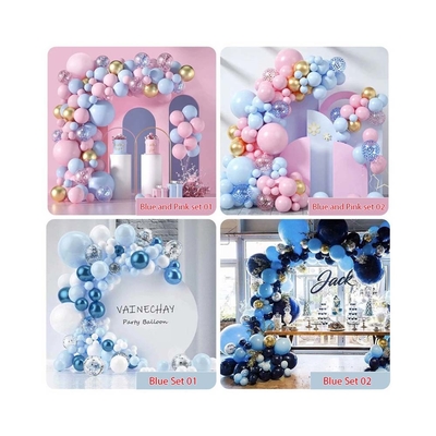 Pink Blue Latex Balón Arco Kit Set boda fiesta de cumpleaños decoración de globos conjunto