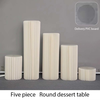 Tabla de postres plegable acrílica cilíndrica en forma personalizada para el papel plegable