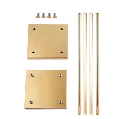 Flor de bodas de oro metálico Vaso para piezas centrales Columna de piezas centrales geométricas estilo alto