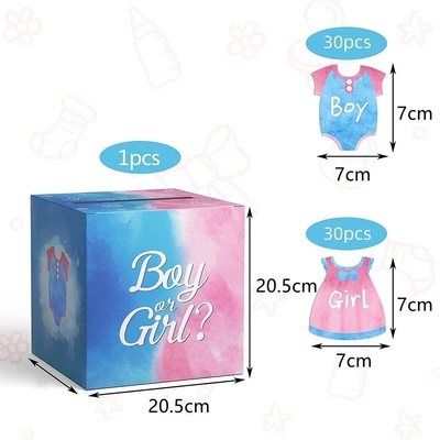 Bolsa de Mujeres y Niños Revelar el Género Cajas de Votación con Tarjeta de Regalo de Votación para Baby Shower Party