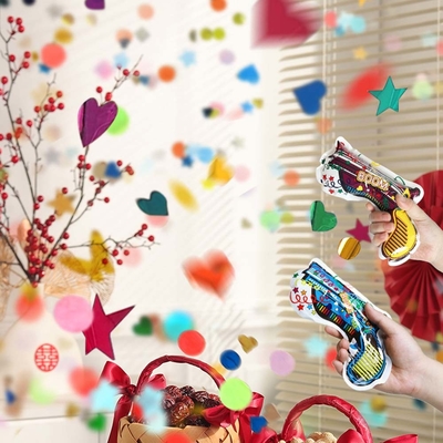 Automático inflables fuegos artificiales arma de juguete película de aluminio Navidad boda Hotel fiesta de Año Nuevo atmósfera globos metálicos pistola