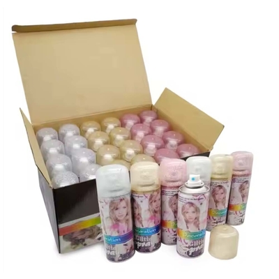 Spray de brillo para fiestas Instant Hair Color Spray para fiestas Festivales OEM esperado