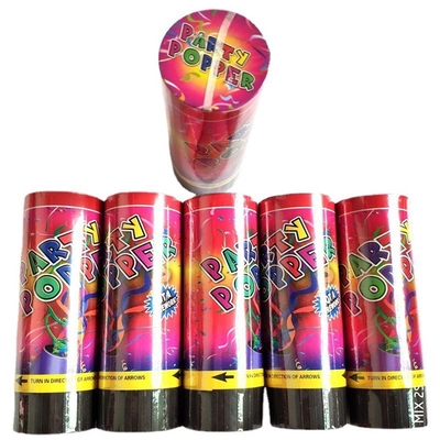 2 - 3M Disparo Primavera de plástico aire comprimido Mini Streamer Fiesta Popper Fiesta Confetti Cañón para decoraciones de fiesta